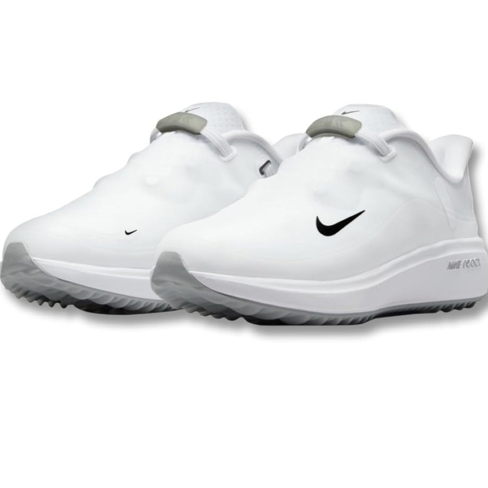 Nike React Ace Tour White/Black/Smoke Gray Women's Golf Shoes Size 8.5